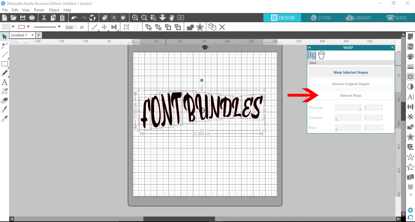 Warp Tool in Silhouette V4.1 Design Bundles
