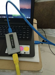 koneksi dari converter ke video processor dengan HDMI dan USB