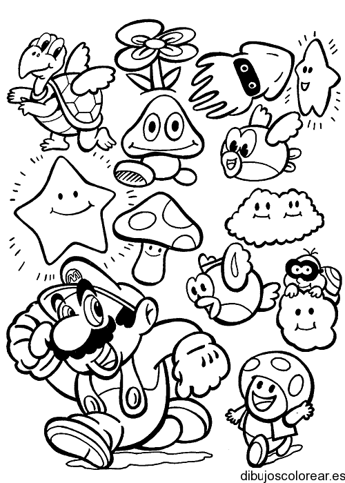 Dibujos Para Pintar De Mario Bros Dibujos Para Colorear De Mario Bros