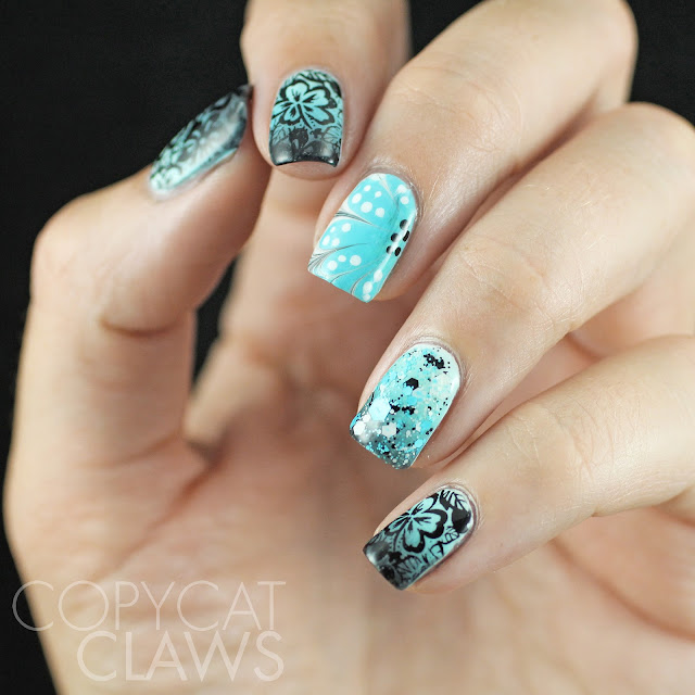 Copycat Claws: The Digit-al Dozen does Re-Creations: Day 4 Hawaiian Nails