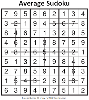 Answer of Average Sudoku Puzzle (Fun With Sudoku #332)