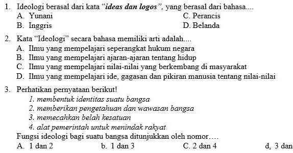 Soal Kelas 8 Bab Peraturan Perundangundangan Nasional