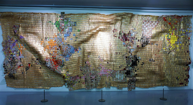 Cape Town, South Africa, Zeitz Museum: Dissolving Continents by El Anatsui