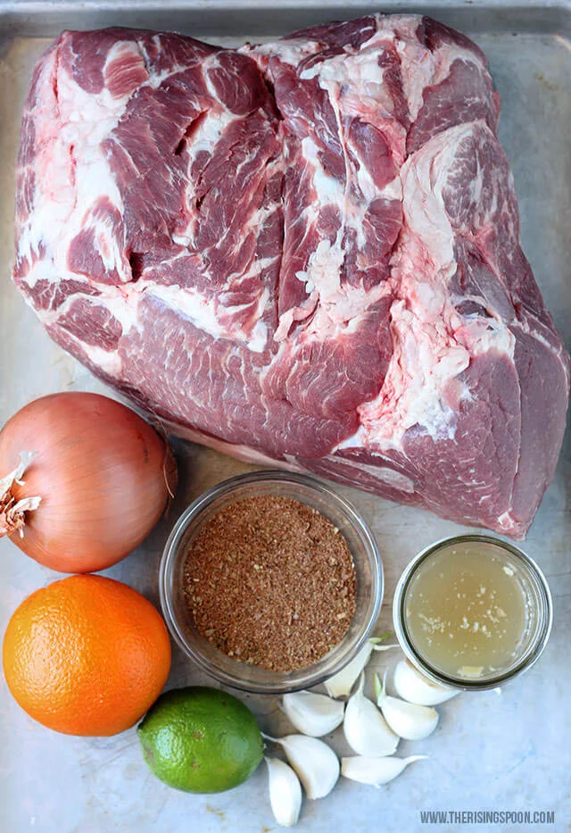 Fall-apart-tender pork shoulder cooked in the crock-pot. This super easy recipe takes less than 10 minutes to prep and can be cooked in as little as 4-5 hours on the high setting.