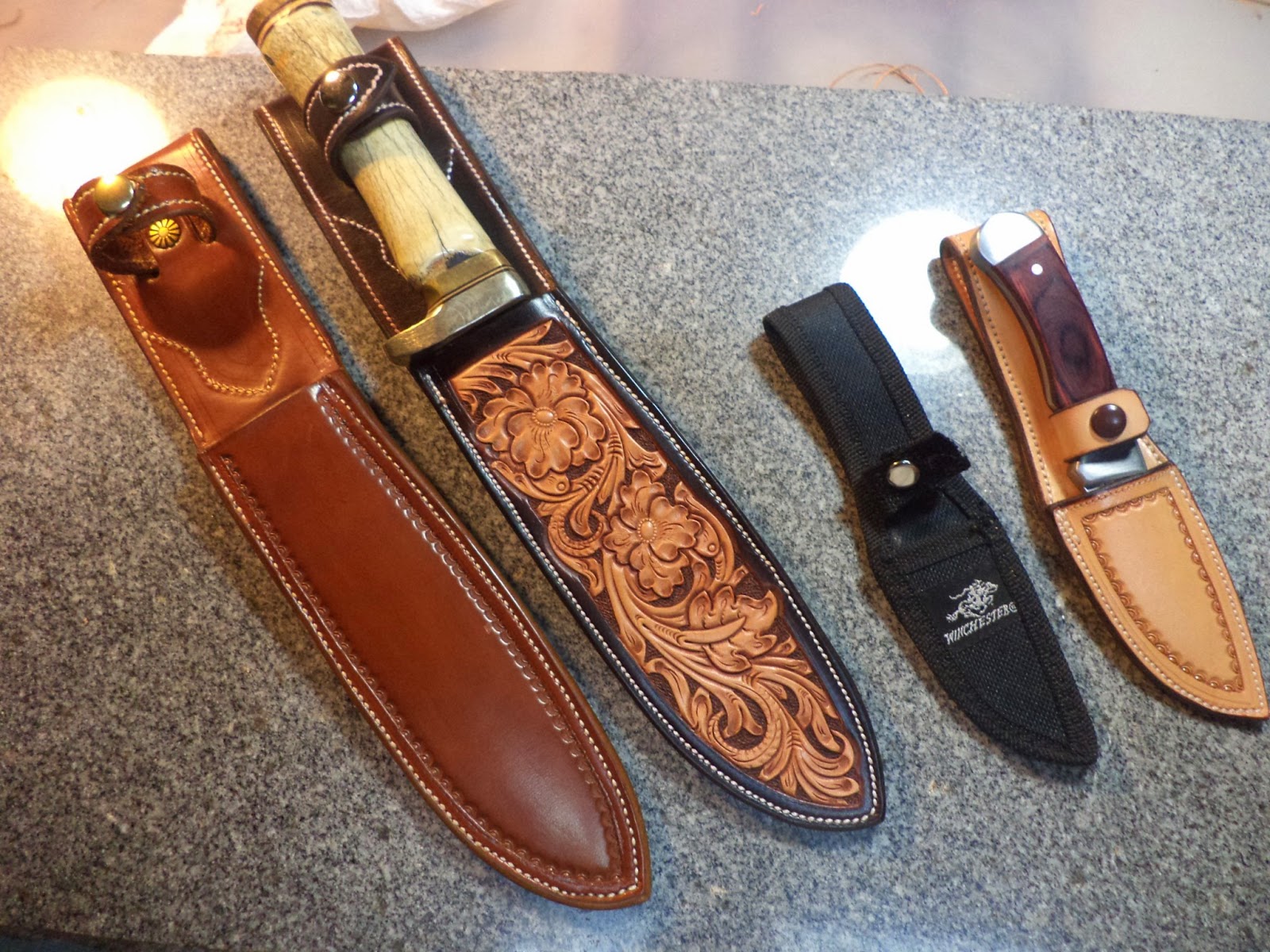Barely Running Saddle Shop Knife Sheath