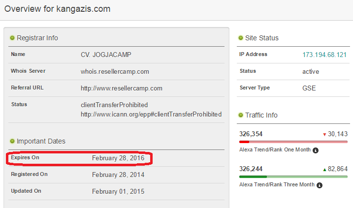 whois Domain Cara Perpanjang Domain Di IDwebhost, Renewal Domain