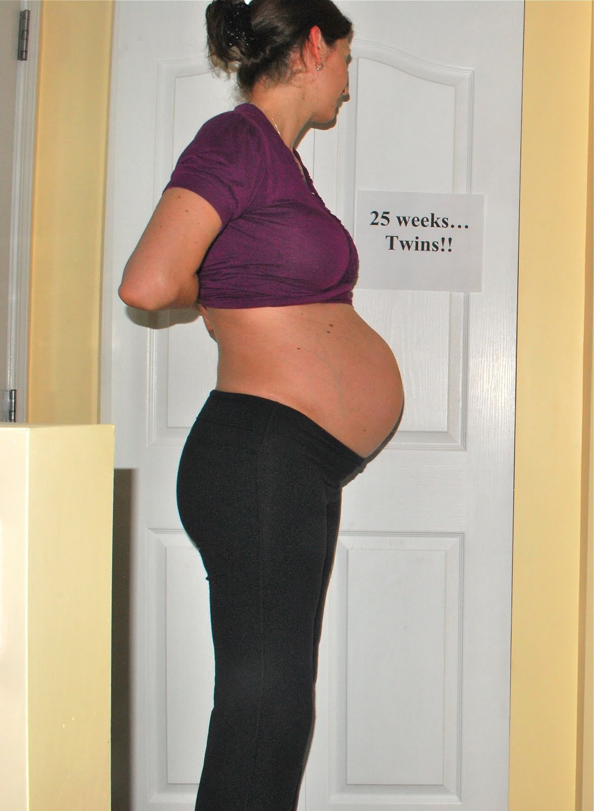 2 months pregnant with twins belly