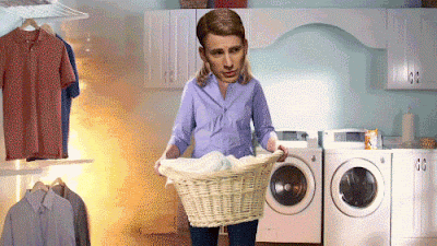 Explosion beim Wäsche waschen