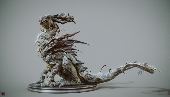 As esculturas e modelos 3D de fantasia e mitologia chinesa de Zhelong Xu Zhelong Xu artstation arte esculturas modelos 3D fantasia chinesa mitologia