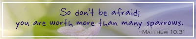 Matthew 10:31 You are worth more than the sparrows