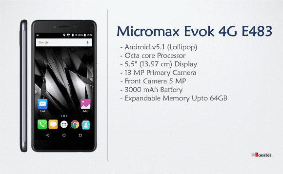Micromax Canvas E483 Evok 4G Micromax Canvas E483 Evok 4G