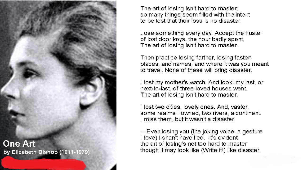 elizabeth bishop one art analysis essay elizabeth bishop one art analysis essay
