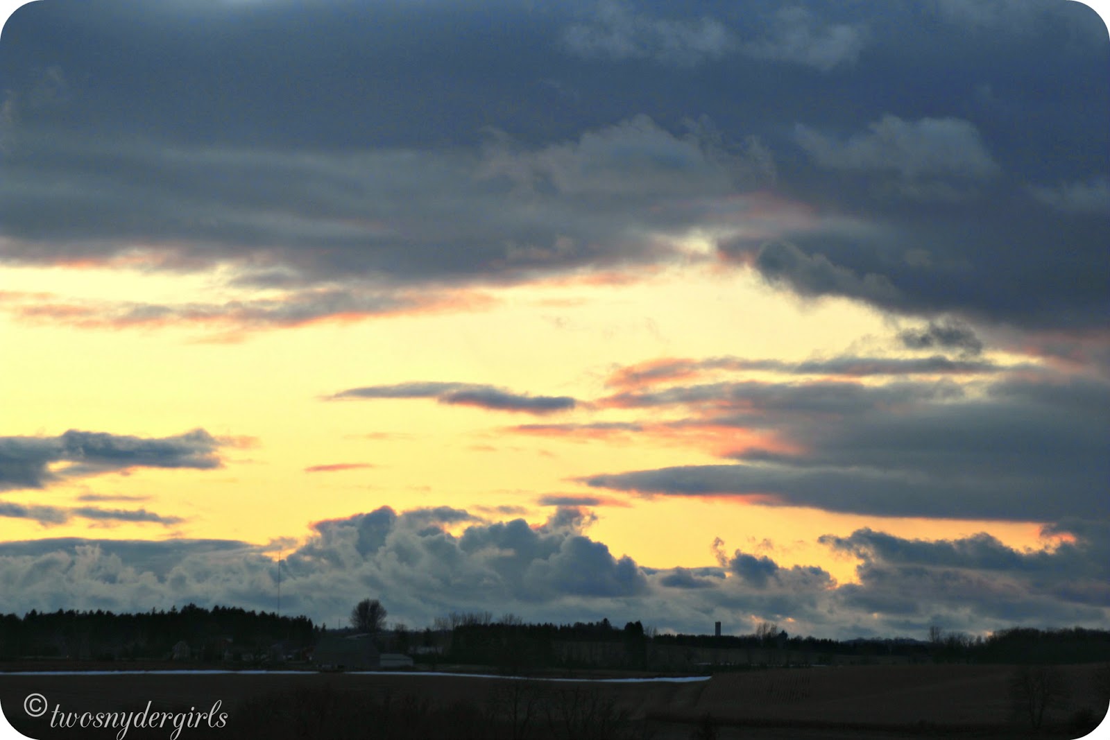 Sunset and the promise of a storm