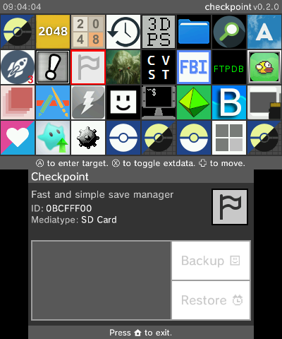 3ds Extdata Dumpを使わずにセーブデータ改造のためにセーブデータやextdataを間単にバックアップ リストアする方法 Checkpoint