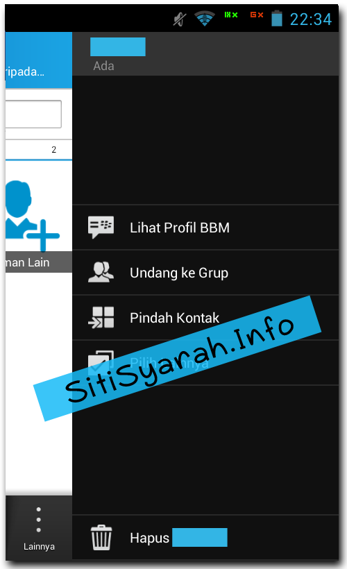 Cara blokir teman BBM di Android