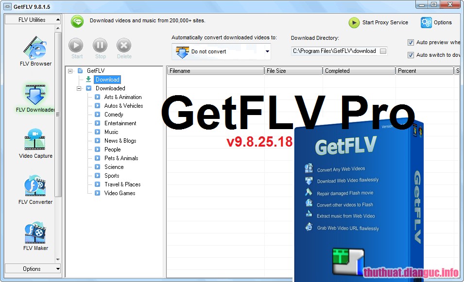 download GetFLV Pro 30.2307.13.0 free