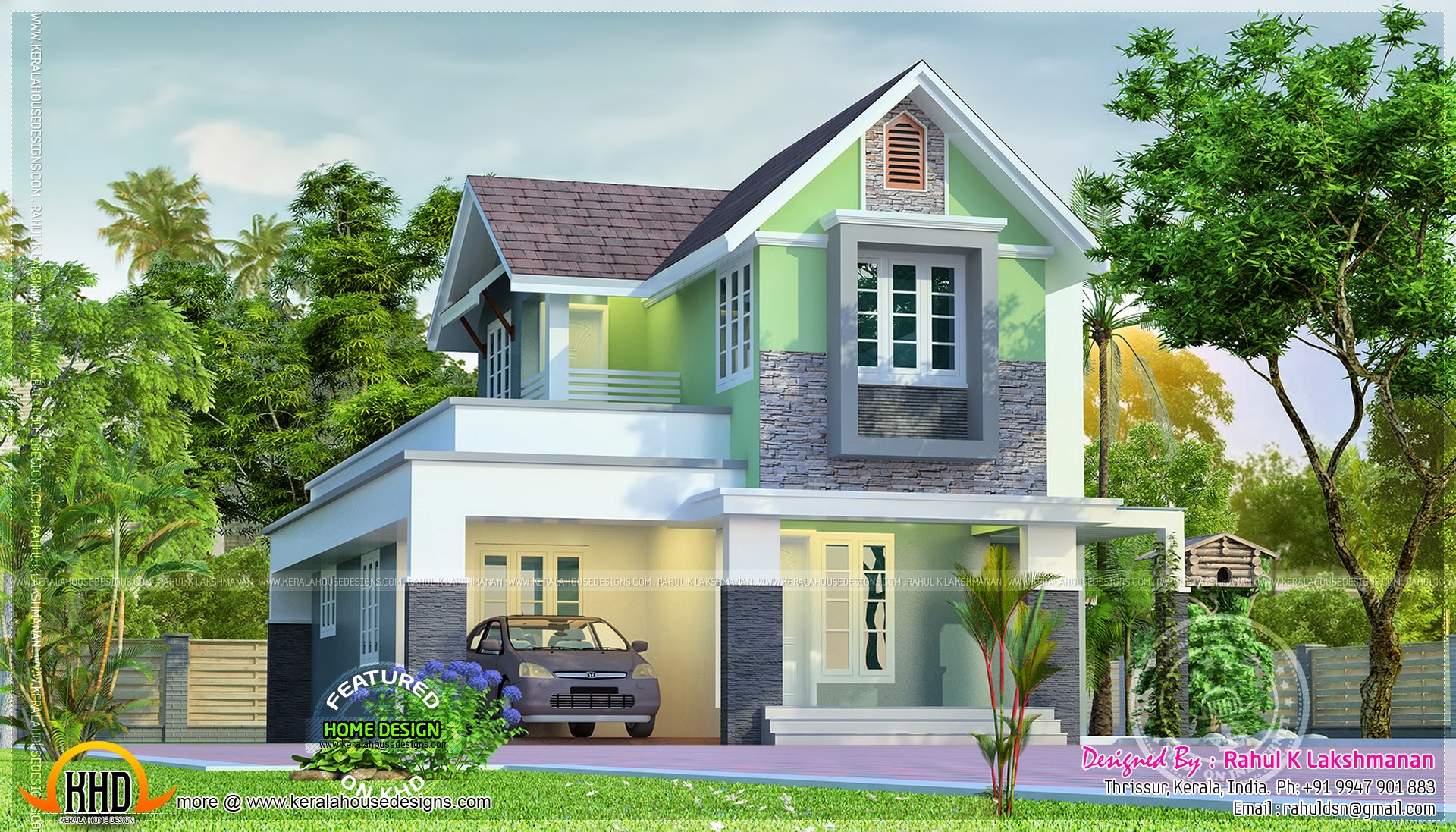 Cute Little House Plan Kerala Home Design And Floor Plans 9K Dream 