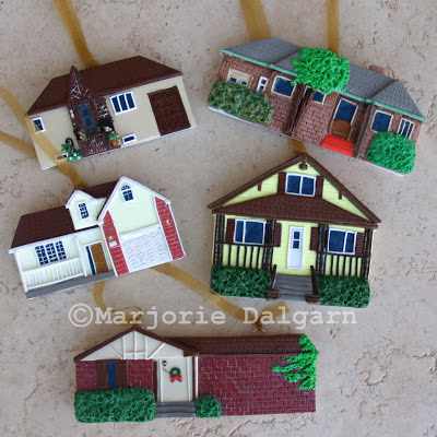 Polymer Clay House Ornaments