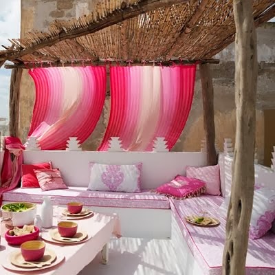 cortinas rosas