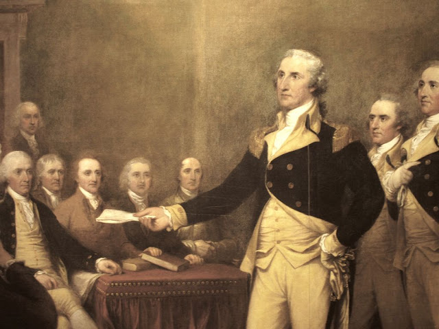 Oil painting of George Washington by John Trumbull Oil painting of George Washington by John Trumbull