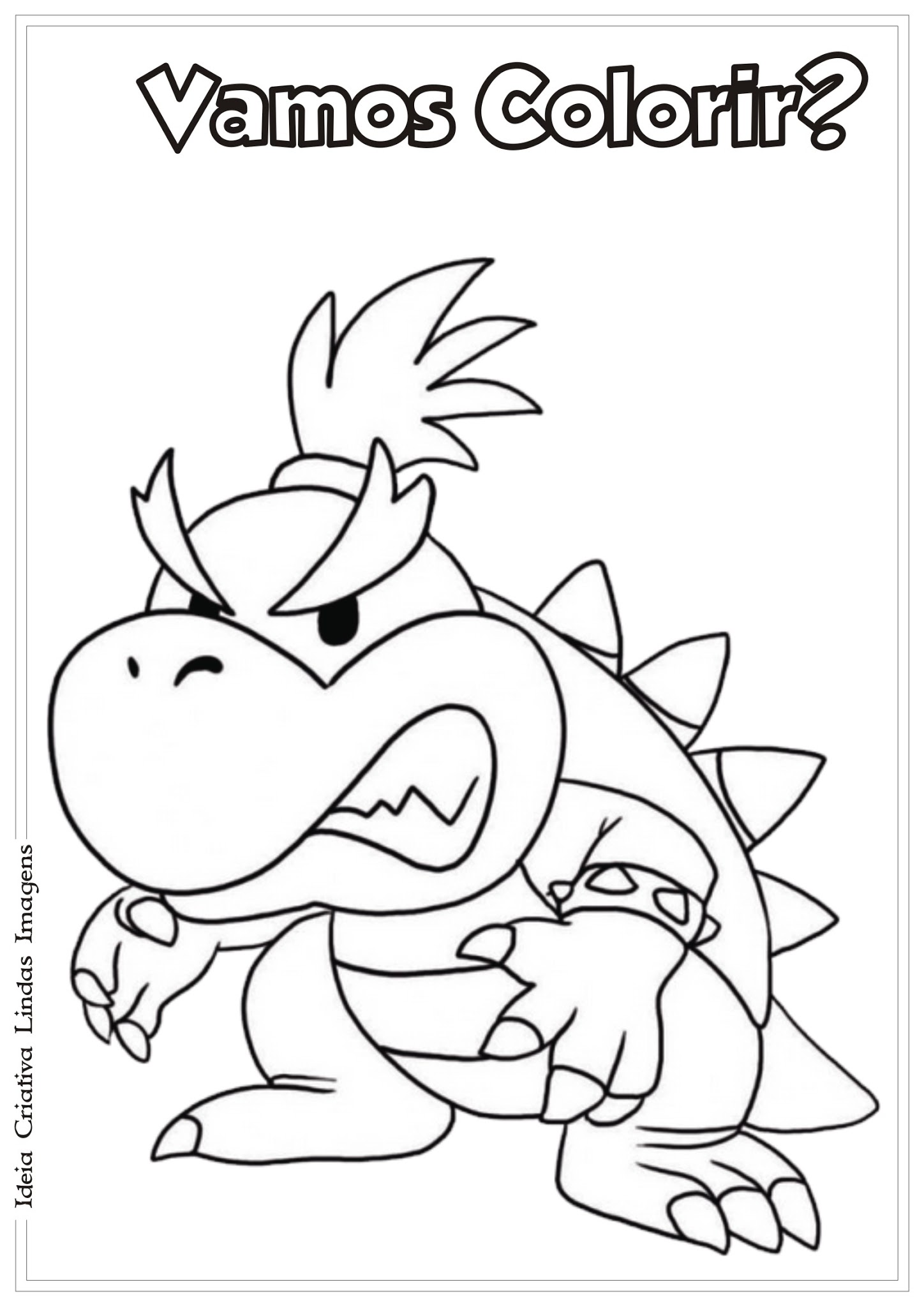 Super Mario – Bowser 01 – Imagens para Colorir