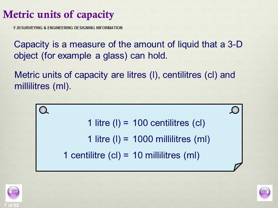 Converting Unit Of Capacity