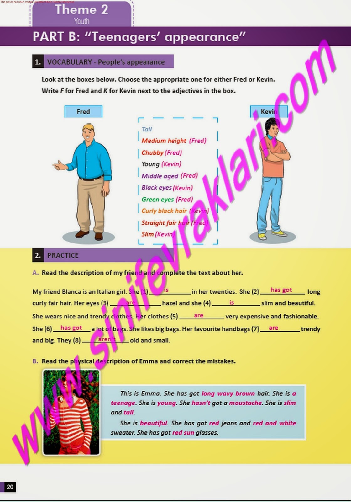 9. Sinif İngilizce Harf Eğitim Yayinlari A1.1 Çalişma Kitabi Cevaplari