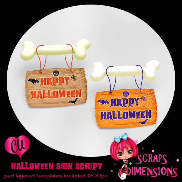 scraps dimensions cu halloween sign script templates halloween sign templates