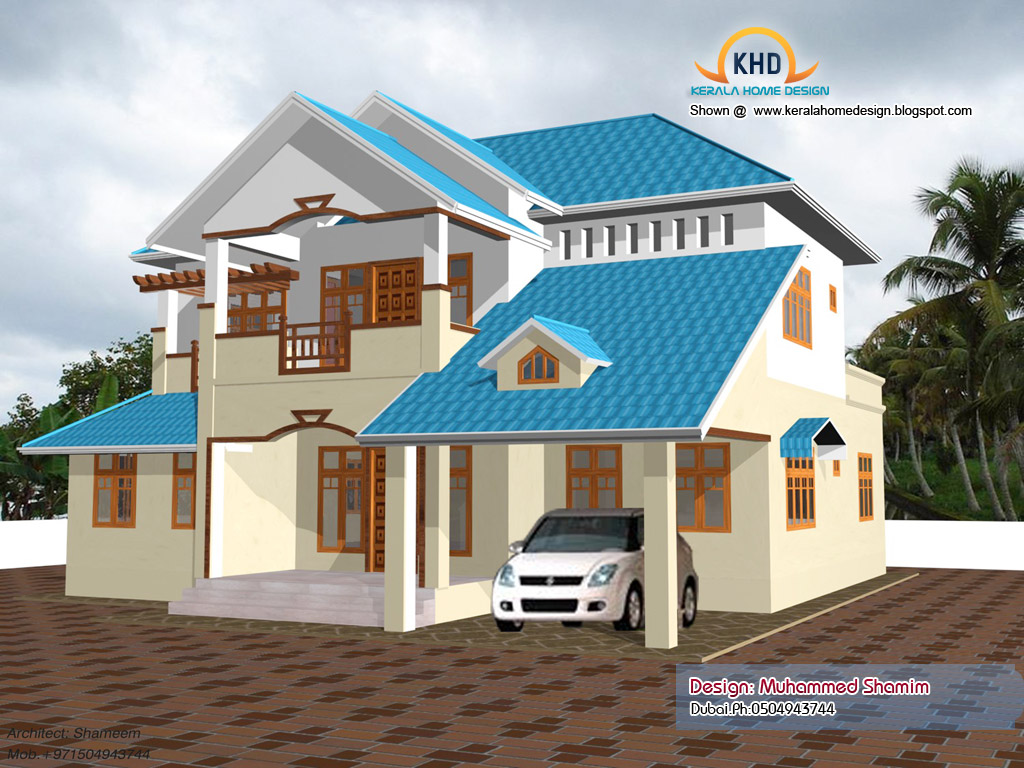 Beautiful Home Elevation Design In 3D Kerala Home Design And Floor 