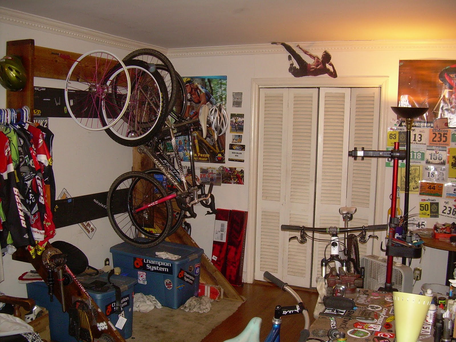 ride bike inside house