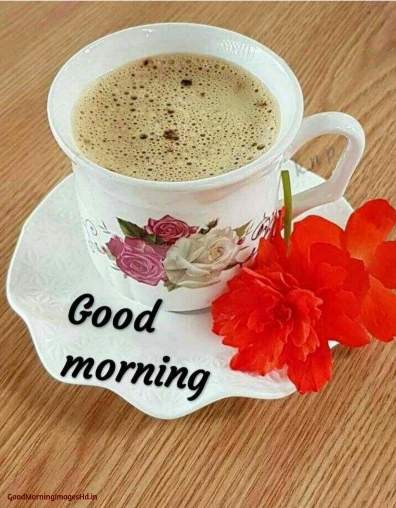 111 Best Coffee Good Morning Images in 2019 good morning images with coffee and red flowers