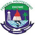 Federal Poly, Ekowe 2017/18 ND & HND Full-Time/Part-Time Admission Form Out