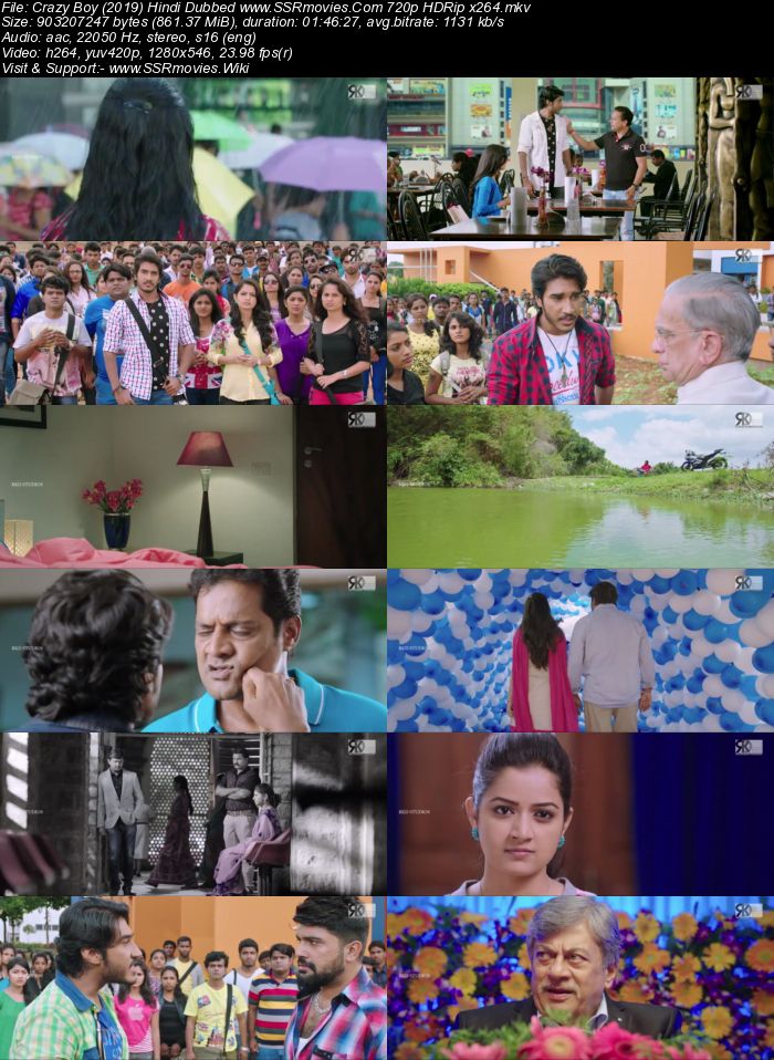 Crazy Boy (2019) Hindi Dubbed 480p HDRip x264 300MB Movie Download