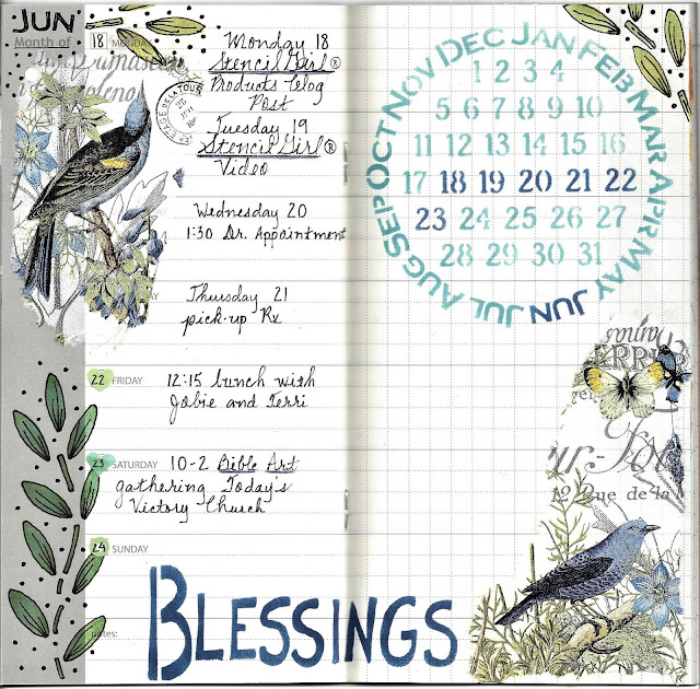 Creating with StencilGirl® Products in Your Planner
