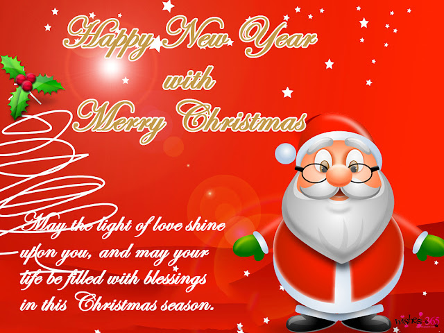 Poetry and Worldwide Wishes Happy New Year with Merry Christmas with