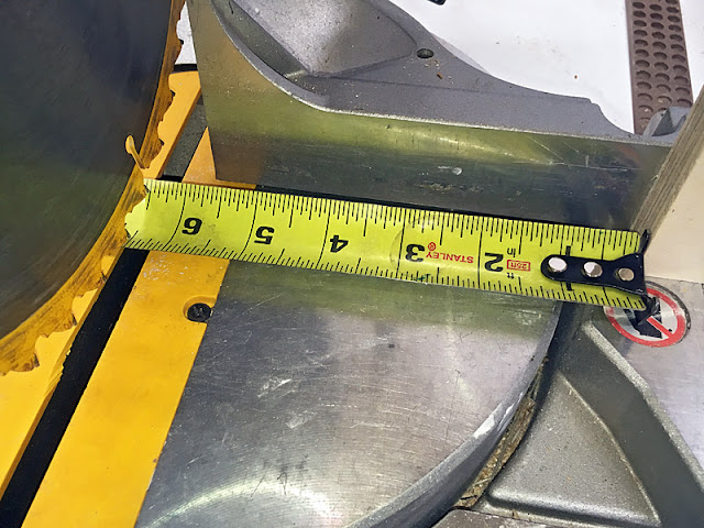 chop saw miter saw measure dewalt rot railing fix