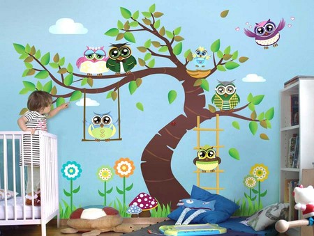 Wanddekoration-für-schlafzimmer-wandtattoo-mit-einem-Baummotiv