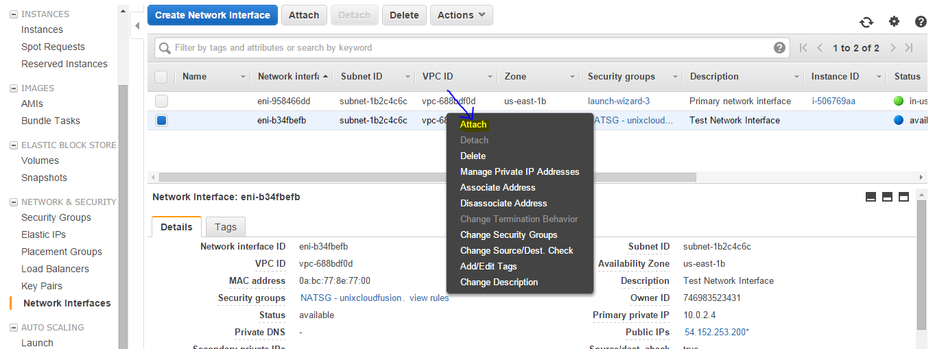 Assigning Multiple Network Interfaces to an EC2 instance Cloud Devops