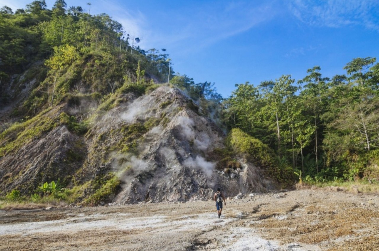 Colo Mountain, a Volcano In Remote Tomomi Bay