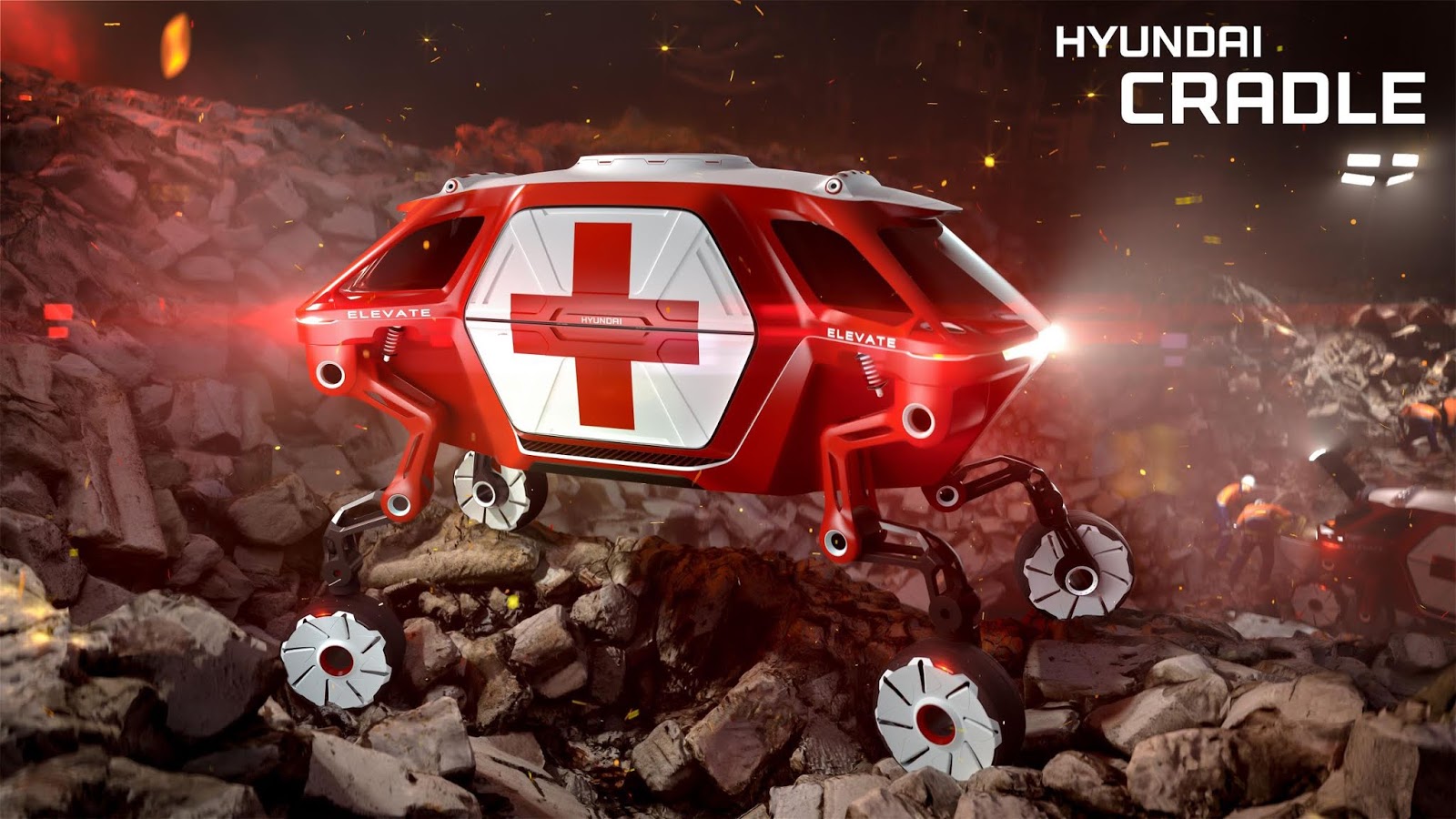 Hyundai presenta el'Elevate Walking Car Concept como respondedor en CES 2019