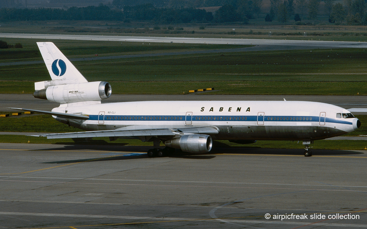 Airpicfreak Slide Collection Sabena McDonnell Douglas DC 10 30 30 9Q CLI