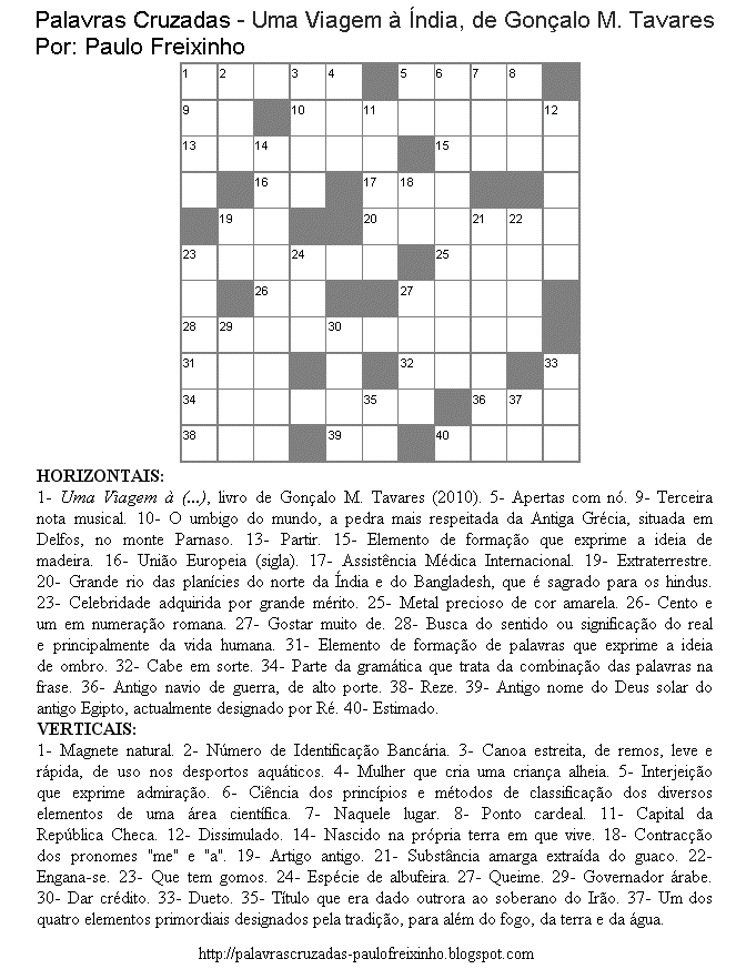 Palavras Cruzadas - Paulo Freixinho: Palavras Cruzadas: Grelha em forma de  Coração