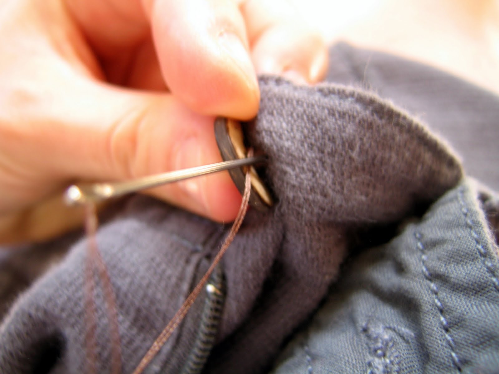 Candidly Kate: ˚tutorial˚ Sewing on a Button