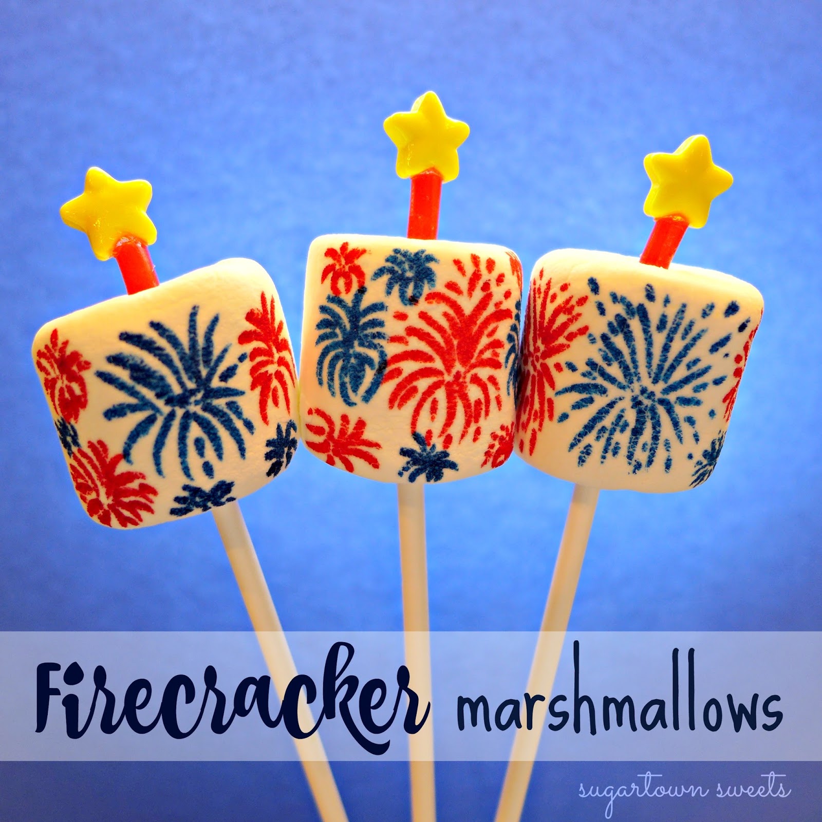 Sugartown Sweets: Firecracker Marshmallows for the Fourth of July