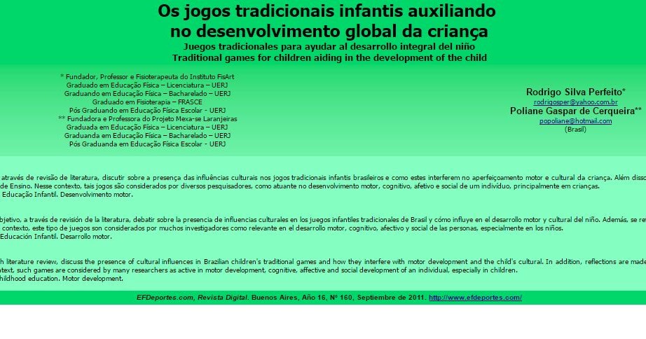 As contribuições dos jogos tradicionais para o desenvolvimento integral da  criança