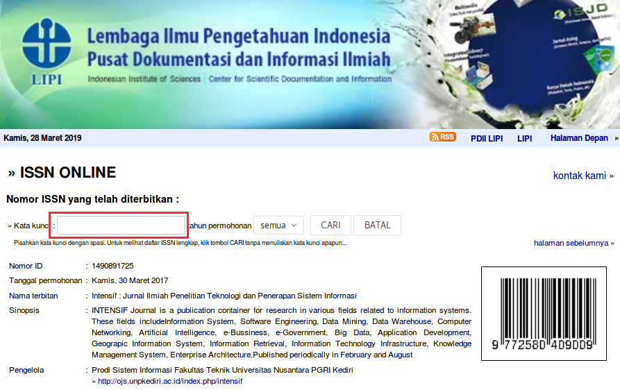 Cara Mengetahui Detail Issn Jurnal Ojs Kuliah Komputer Blogger