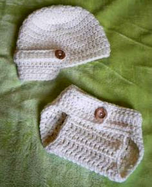 Little Brimmed Hat & Diaper Cover - Free Pattern