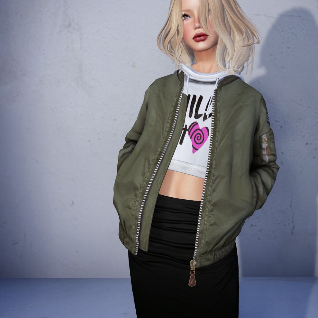 cropped hooded bomber jacket