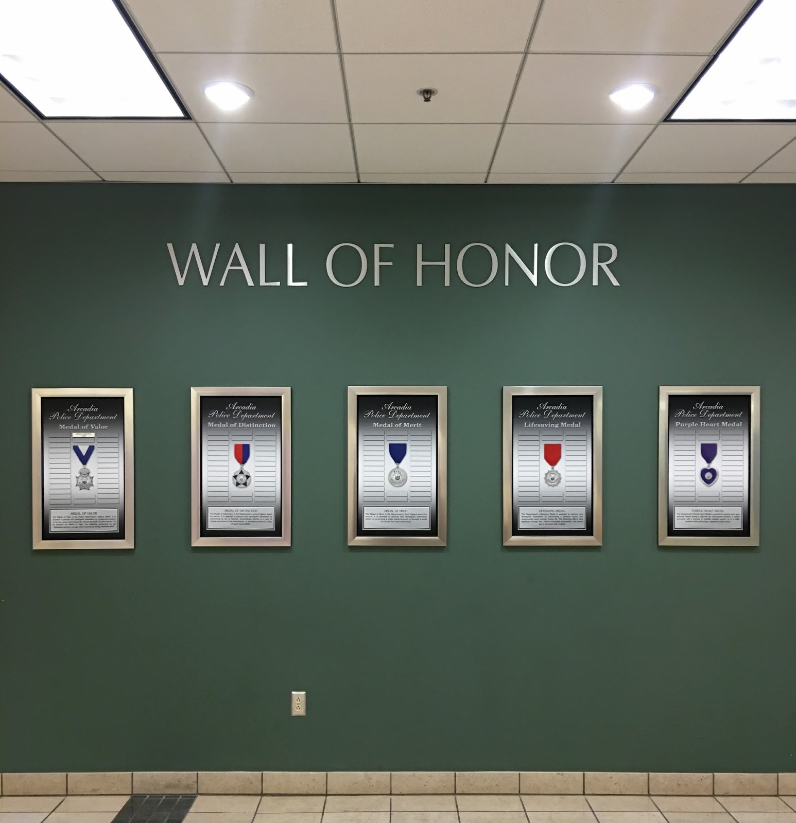 Arcadia Police Department News & Information Blog Wall of Honor and