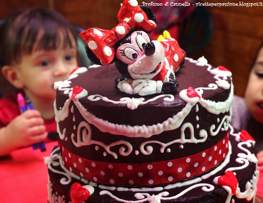 torta di compleanno minnie mouse - glassa a specchio e ghiaccia 